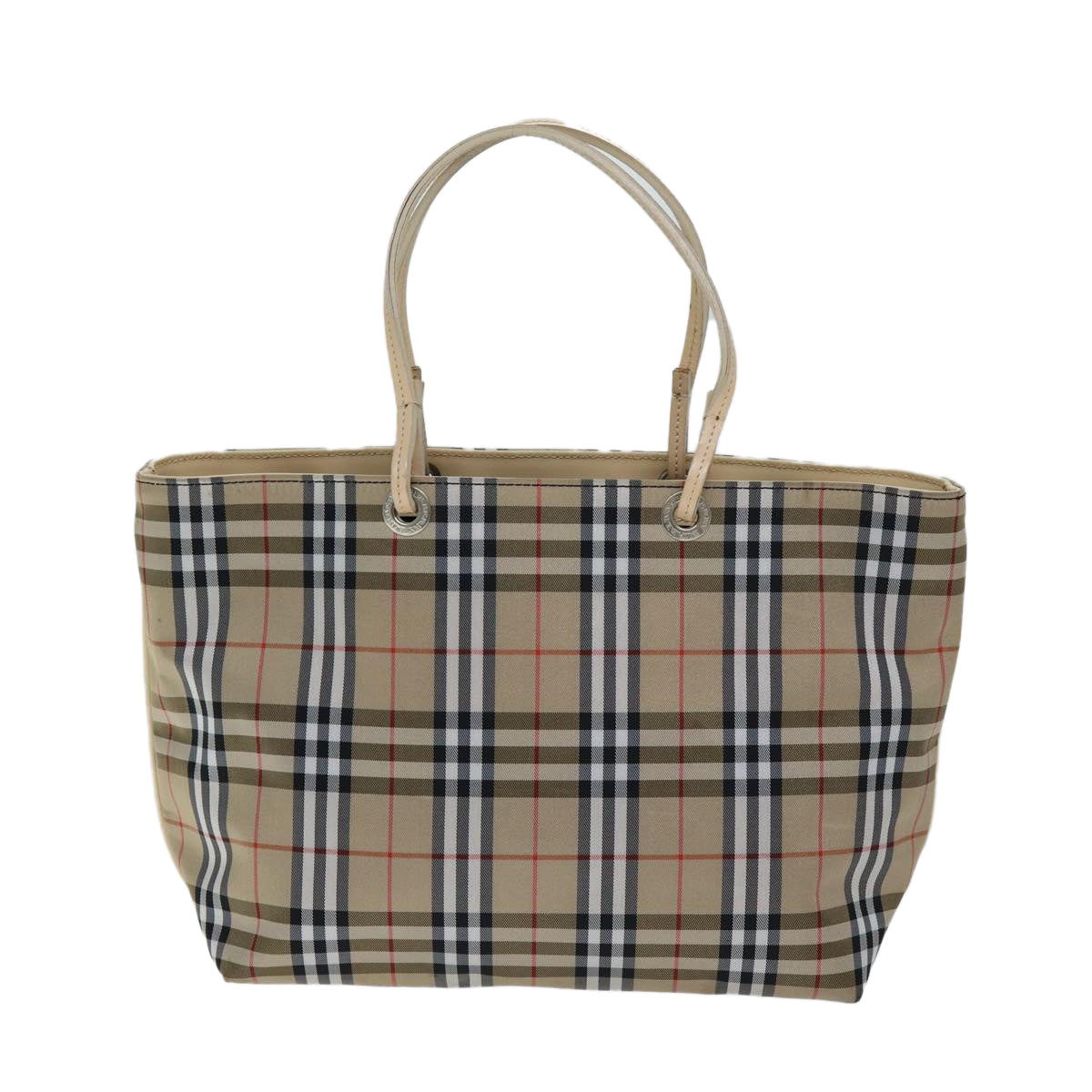 Burberry Luxury Nova Check Hand Bag Auth Yk12778 Nylon Beige Travel Bag