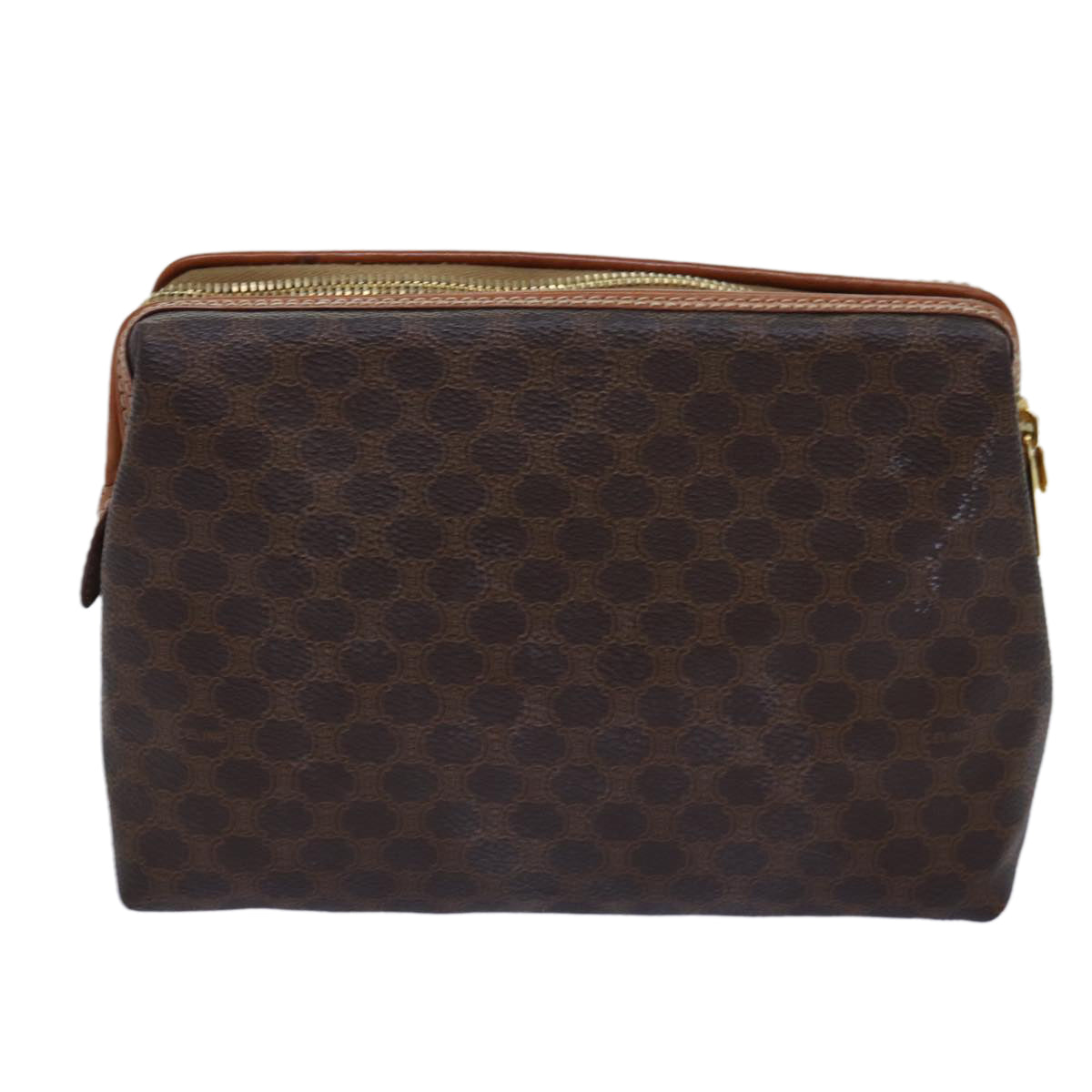 Luxury Macadam Pouch Pvc Handbag Canvas Brown Travel Bag