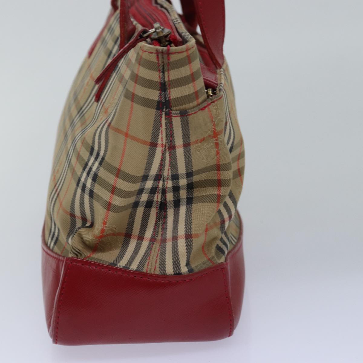 Burberry Luxury ss Nova Check Hand Bag Auth Yk12931 Canvas Beige Red Travel Bag