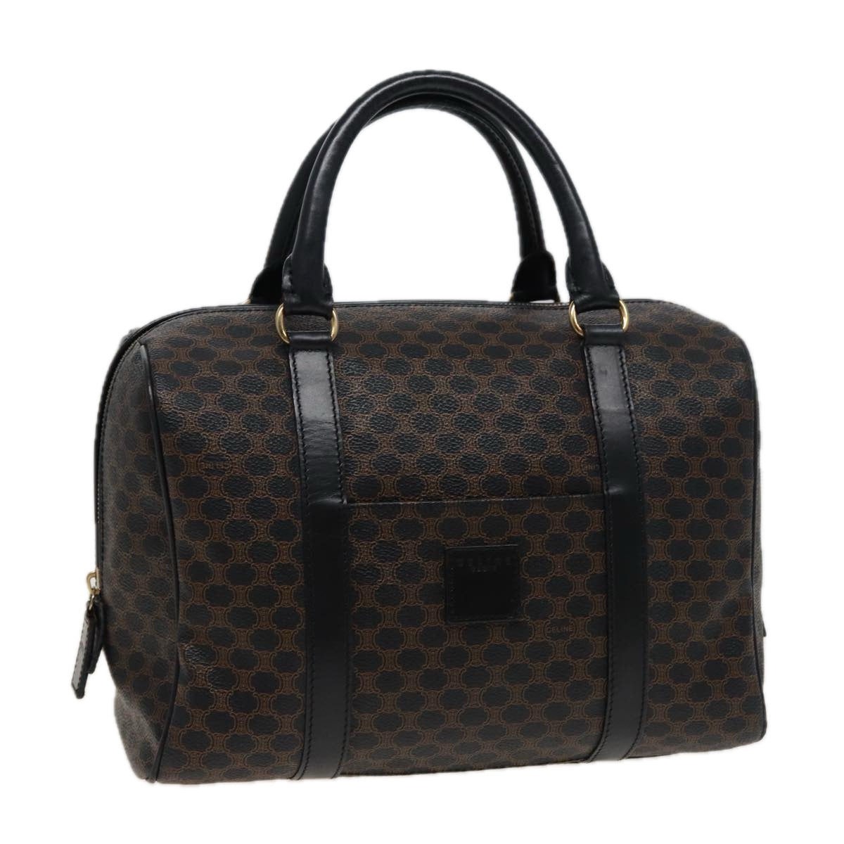 Luxury Macadam Boston Bag Pvc Canvas Black Travel Bag