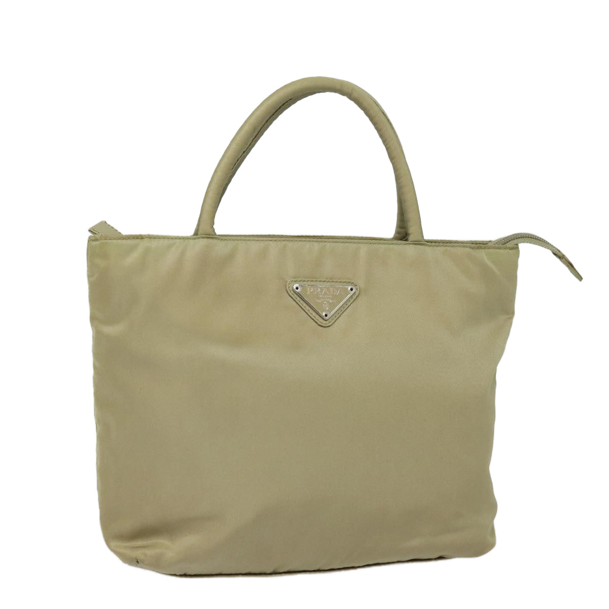 Prada Hand Bag Auth Nylon Beige Travel Bag Beige Auth Yk13122