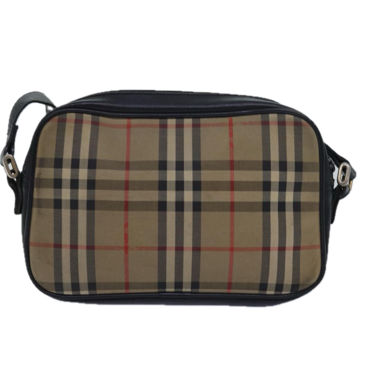Burberry Luxury ss Nova Check Shoulder Bag Auth Yk13298 Canvas Beige