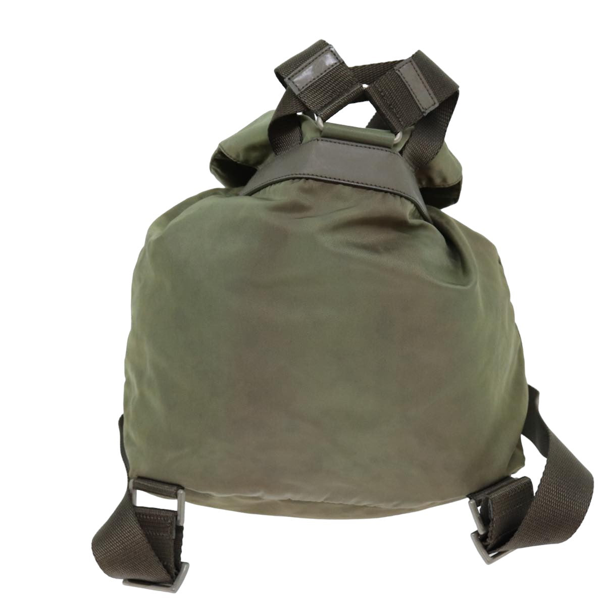 Prada Backpack Khaki Auth Nylon Khaki Auth Yk13356