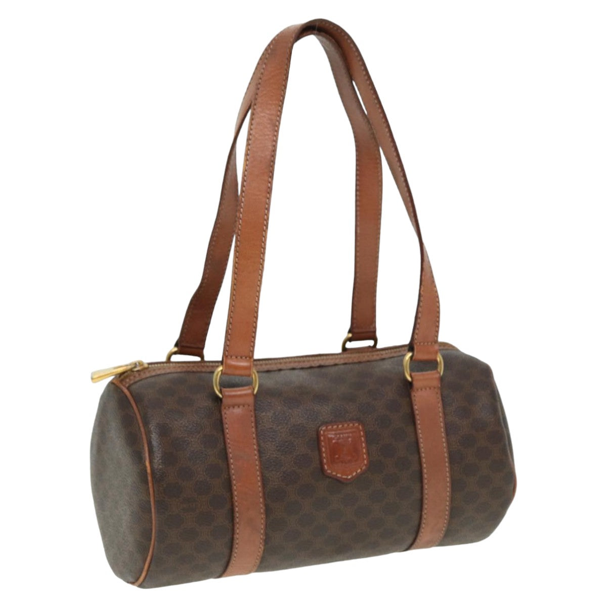 Luxury Macadam Hand Bag Pvc Leather Canvas Travel Bag Leather Brown