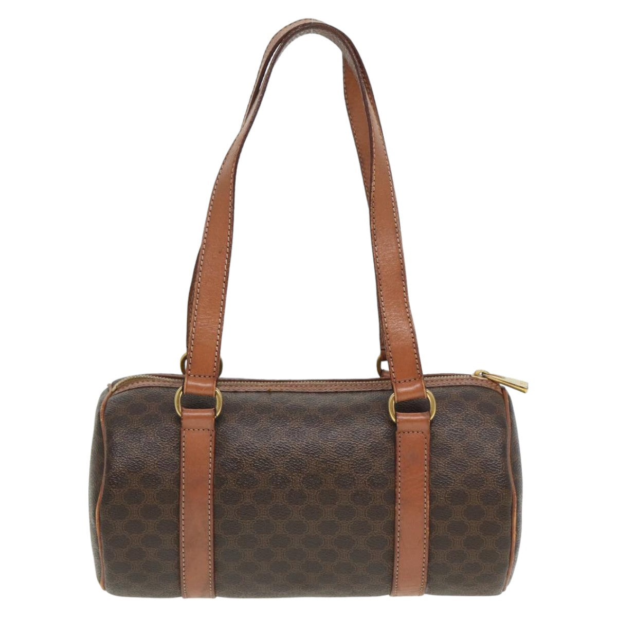 Luxury Macadam Hand Bag Pvc Leather Canvas Travel Bag Leather Brown