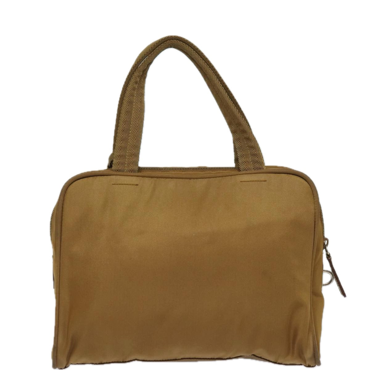 Prada Hand Bag Auth Nylon Brown Travel Bag Brown Auth Yk13600