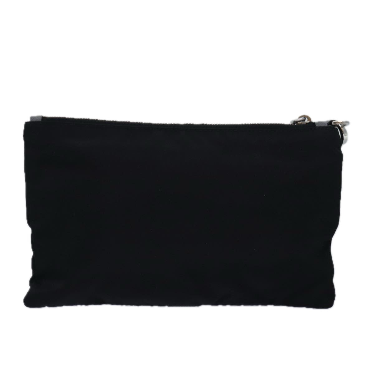 Prada Clutch Bag Auth Nylon Black Blue