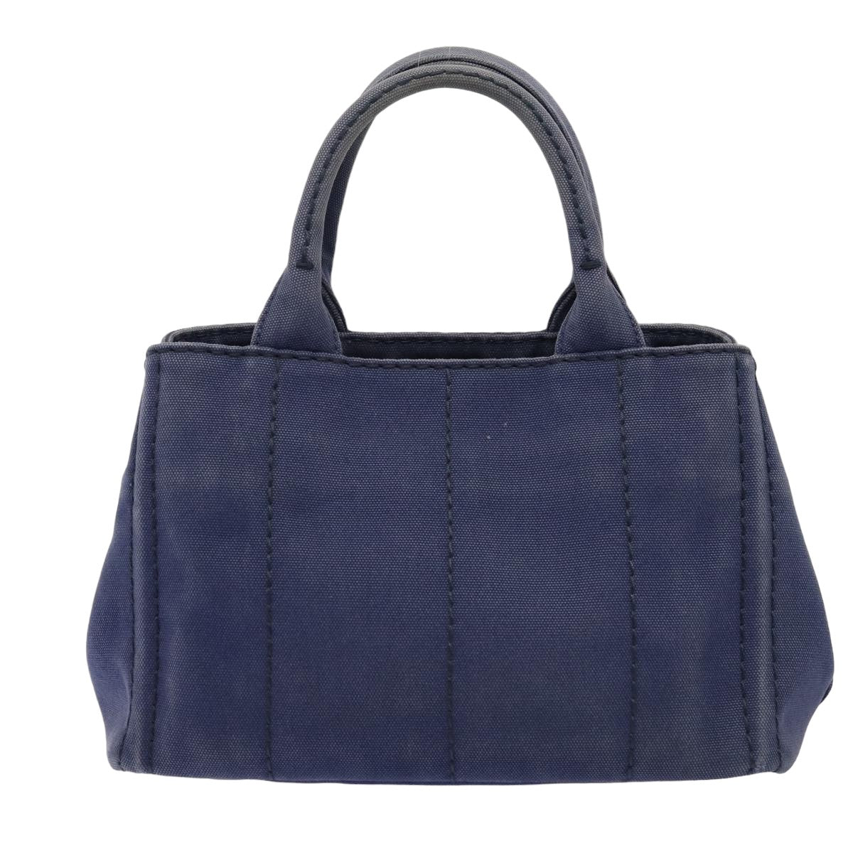 Prada Canapa Pm Hand Bag Auth Canvas Navy Travel Bag