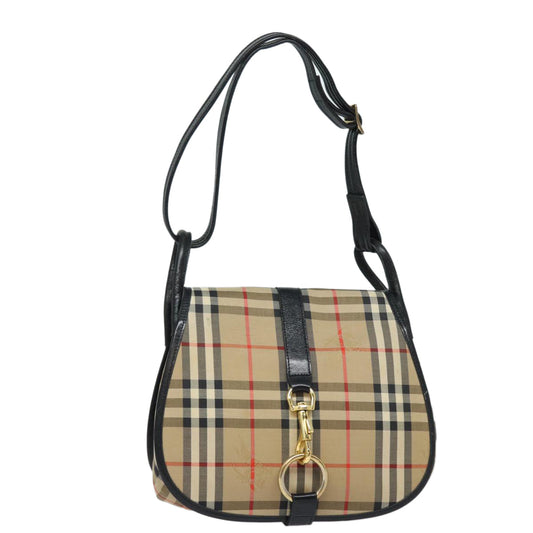 Burberry Luxury ss Nova Check Shoulder Bag Auth Yk13921 Canvas Beige