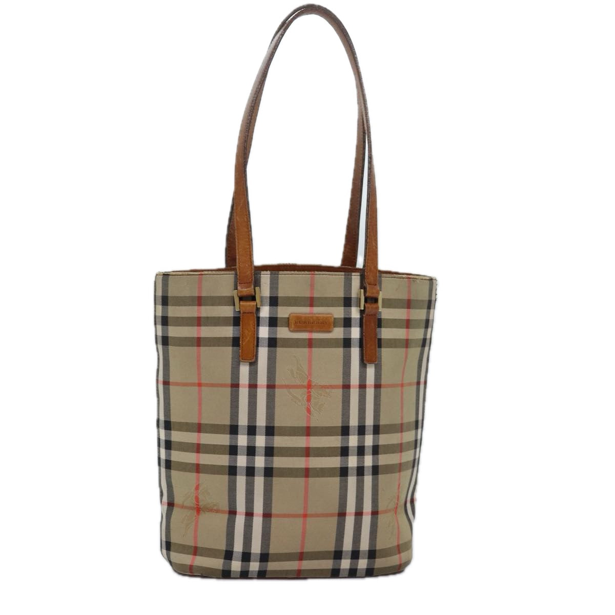 Burberry Luxury Nova Check Tote Bag Auth Yk13983 Canvas Beige