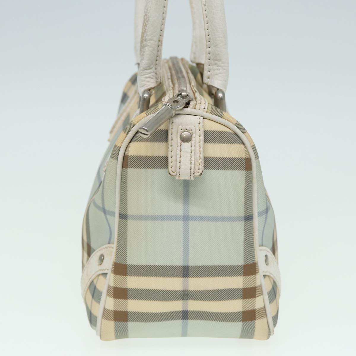 Burberry Luxury Nova Check Hand Bag Pvc Auth Yk13985 Blue Travel Bag
