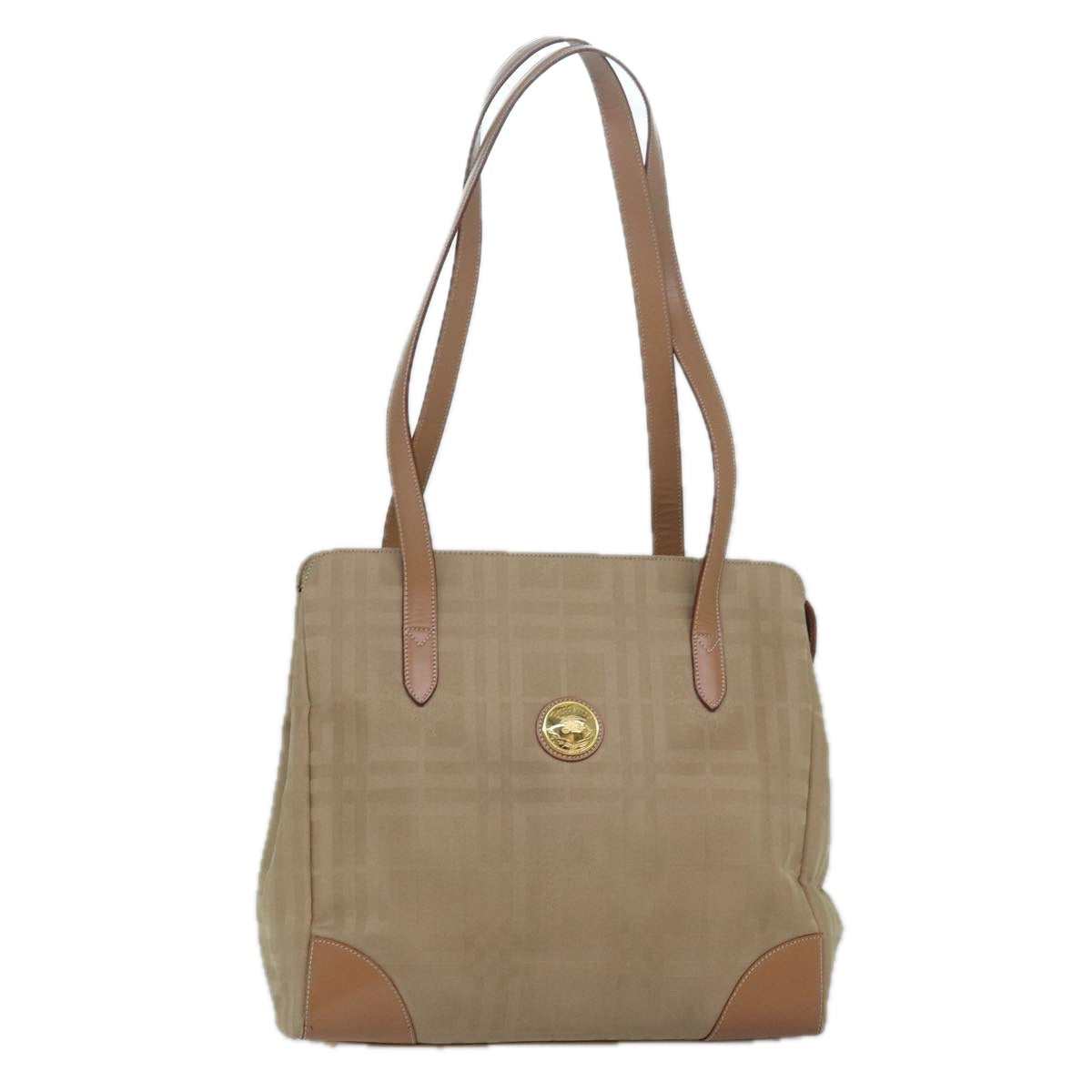 Burberry Luxury ss Nova Check Shoulder Bag Auth Yk13997 Canvas Beige