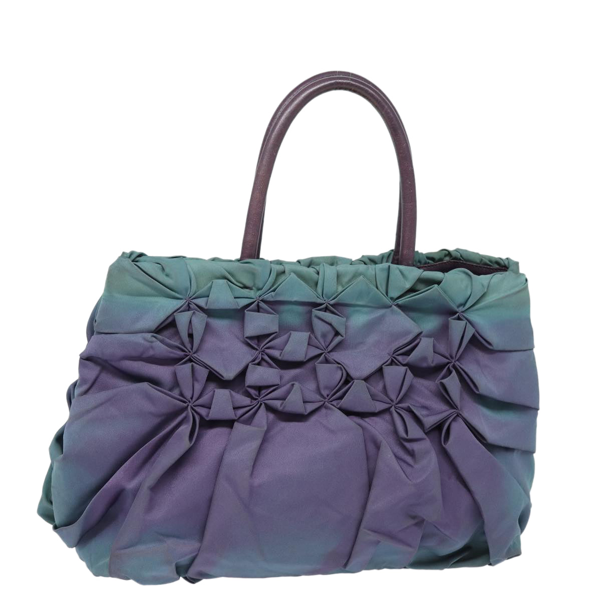 Prada Hand Bag Auth Nylon Purple Travel Bag