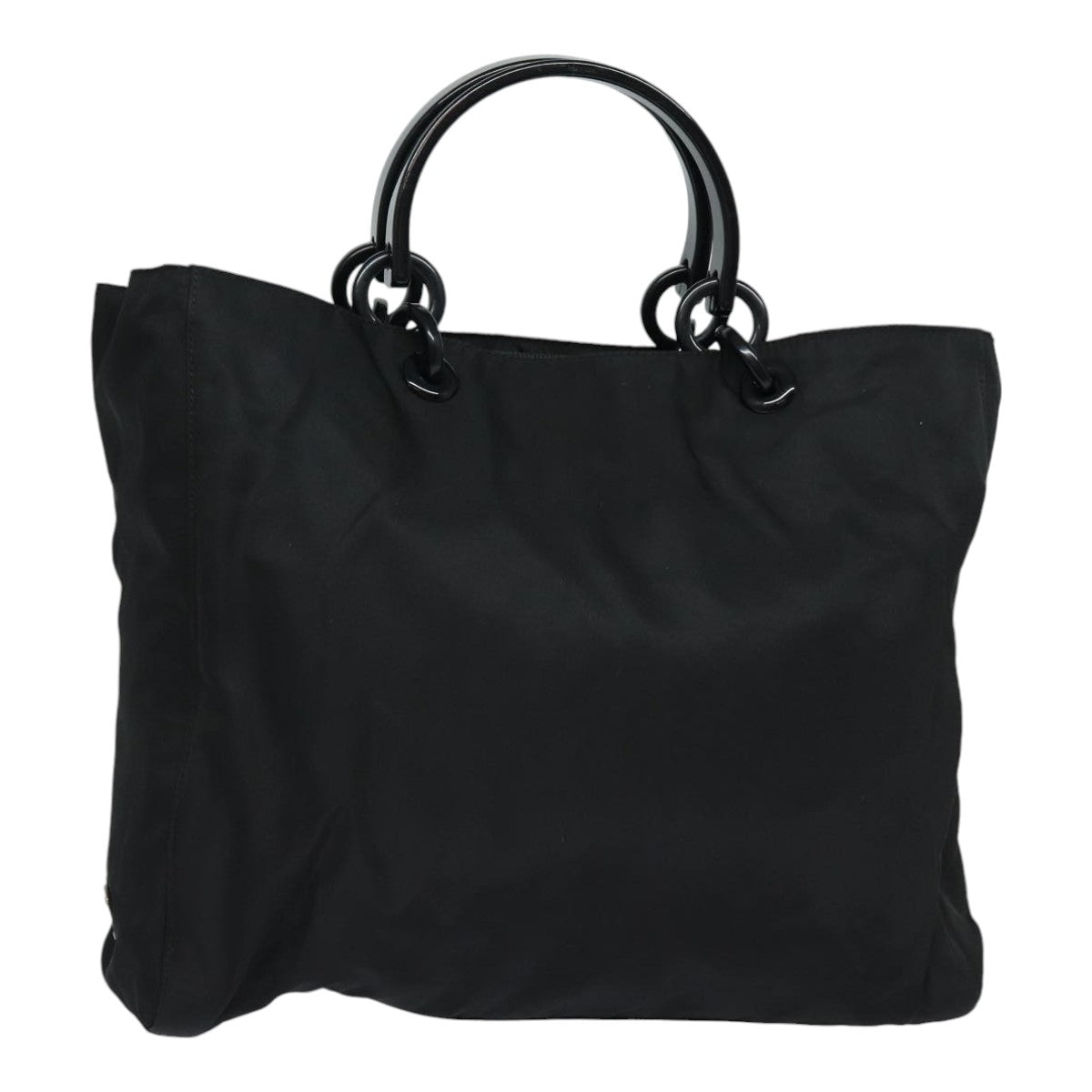 Prada Hand Bag Auth Nylon Black Travel Bag Black Auth Yk14098