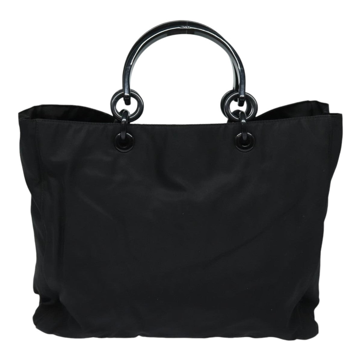 Prada Hand Bag Auth Nylon Black Travel Bag Black Auth Yk14098