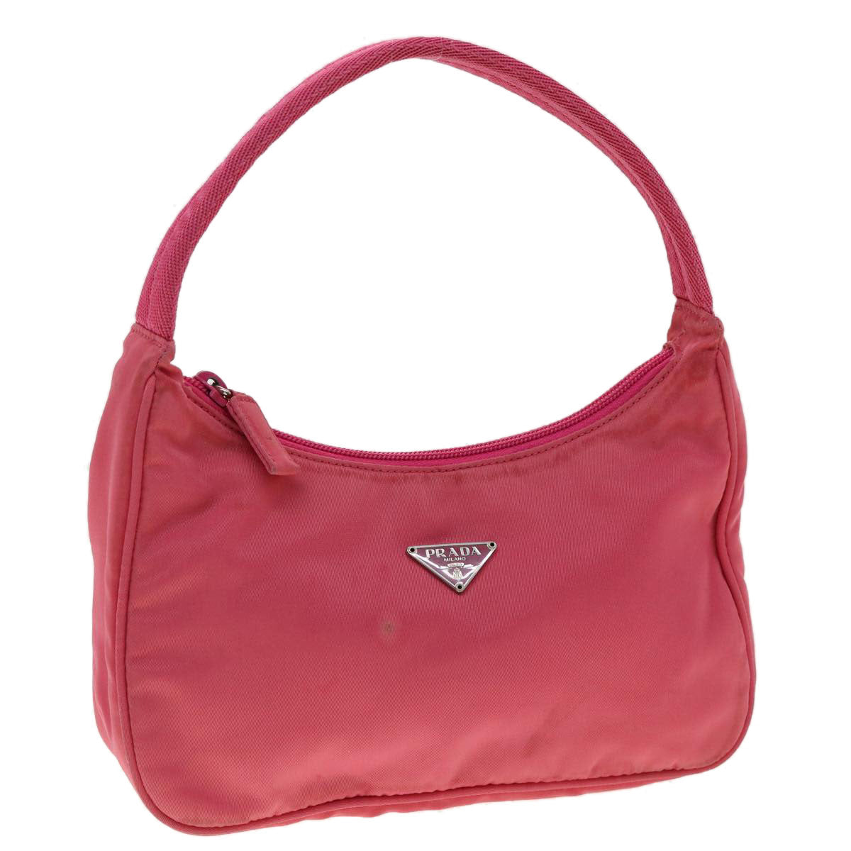 Prada Hand Bag Nylon Pink Travel Bag Nylon Pink Yk4885