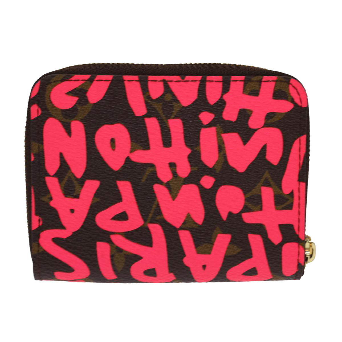 Louis Vuitton Monogram Graffiti Zippy Coin Purse Pink LV yk6370