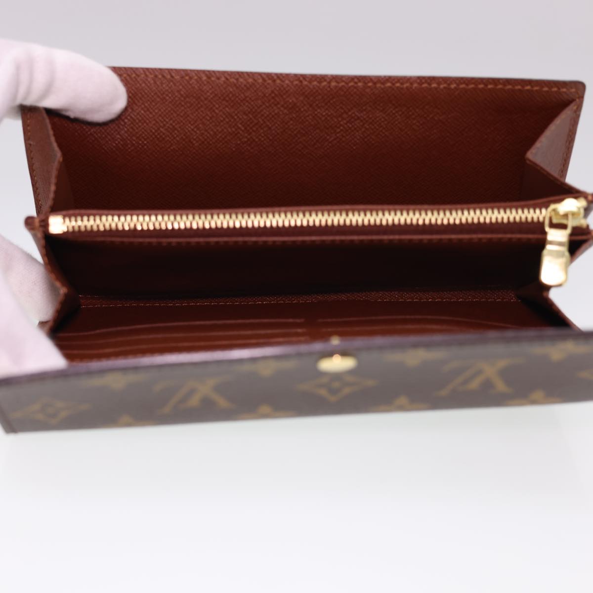 Louis Vuitton Monogram Portefeiulle Sarah Long Wallet LV yk6395