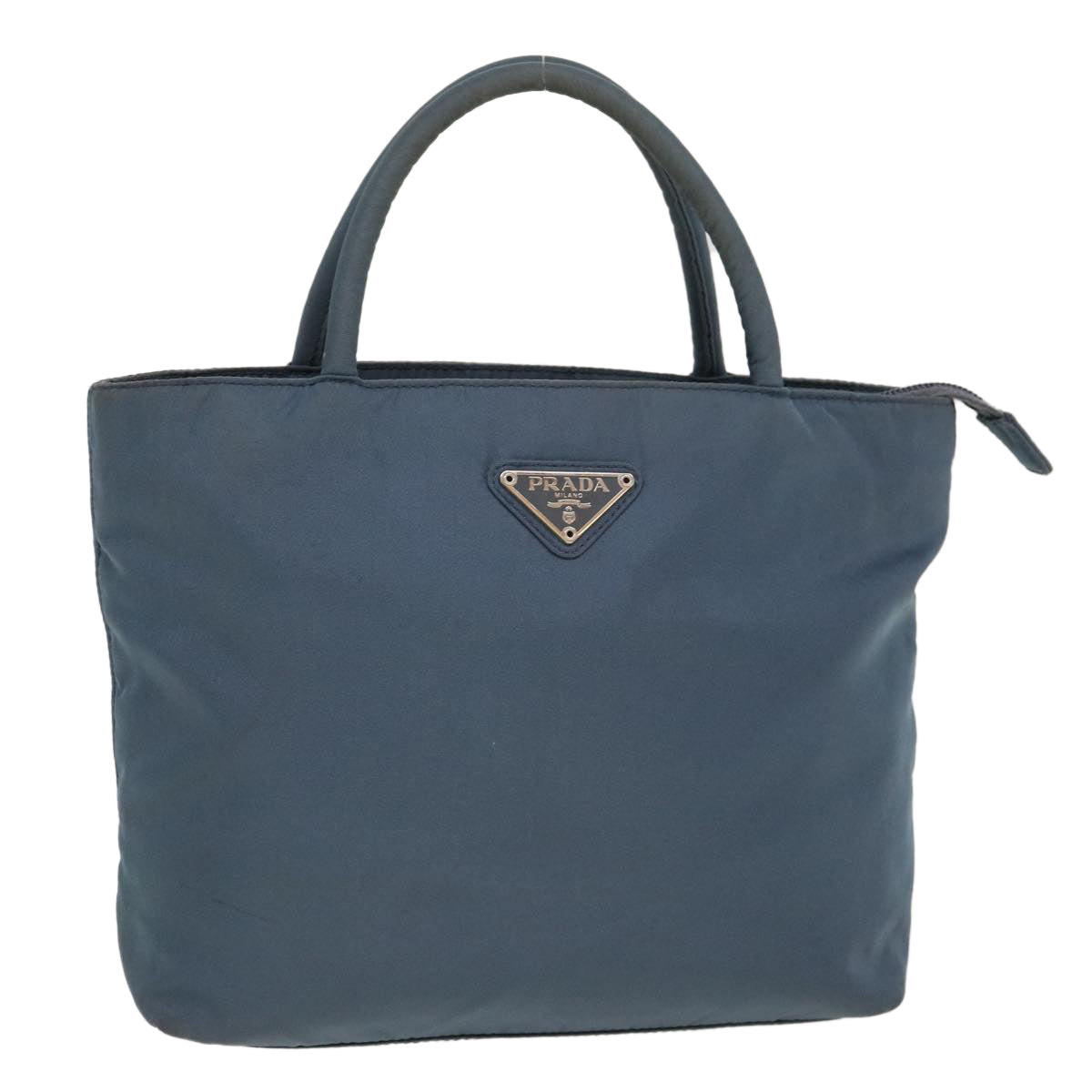Prada Hand Bag Nylon Blue Travel Bag
