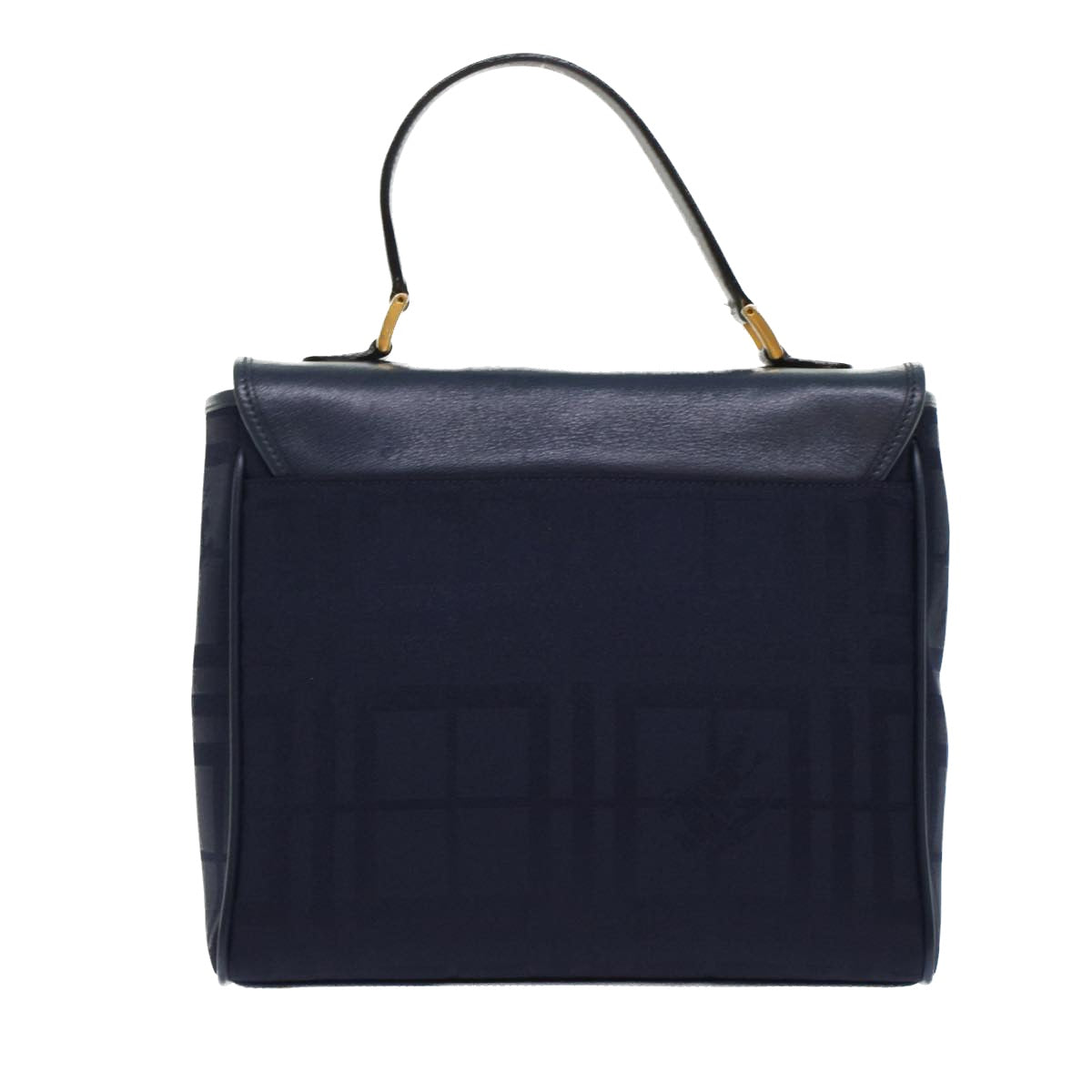 Burberry Luxury ss Nova Check Hand Bag Auth Yk7428 Leather Nylon Blue Travel Bag