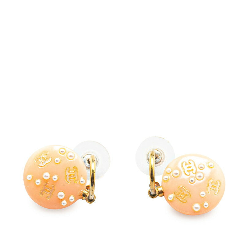 Chanel Faux Pearl Coco Mark Swing Plastic Earrings 03P Bag