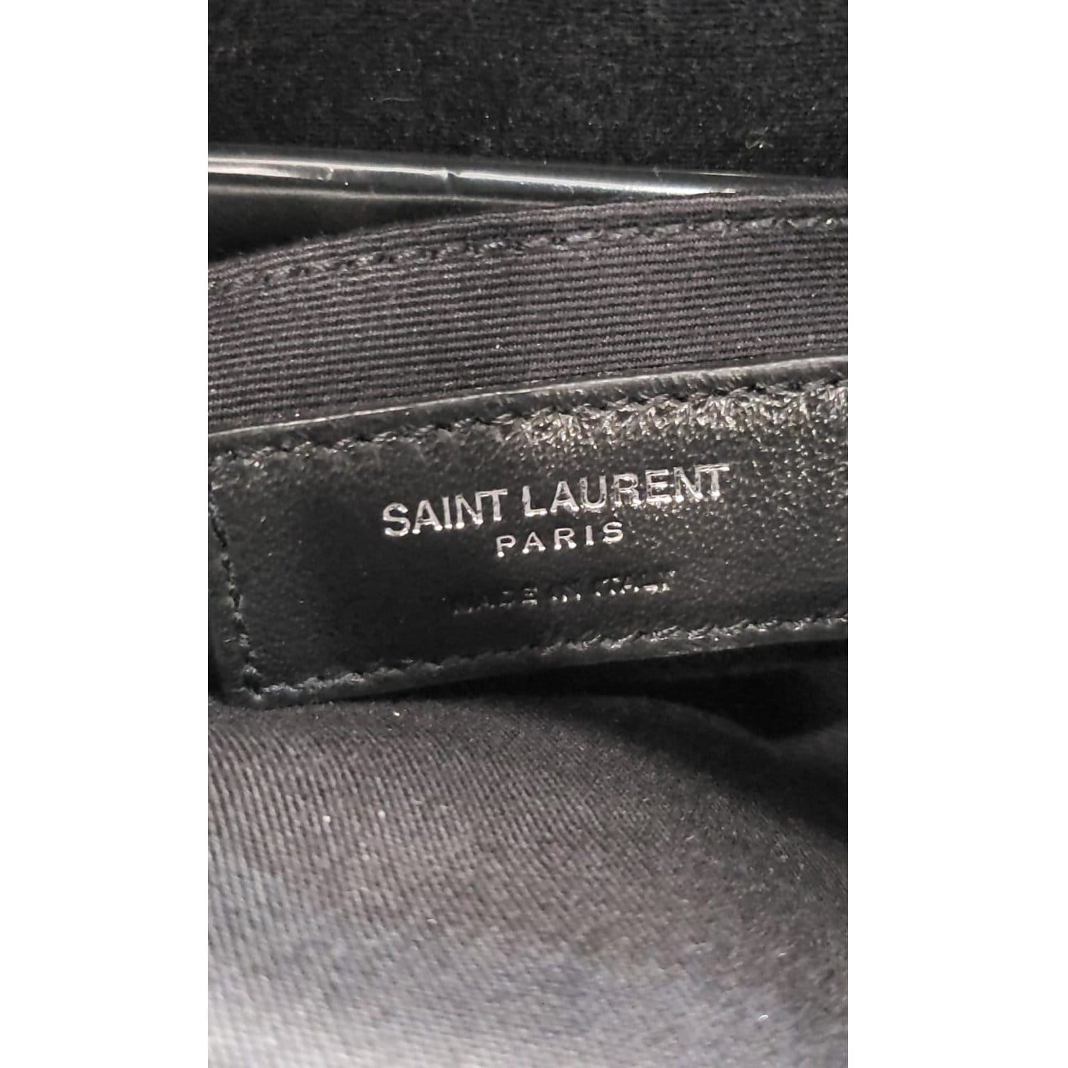 YSL Saint Laurent Yves Lou Camera Crossbody Bag Canvas Raffia Black