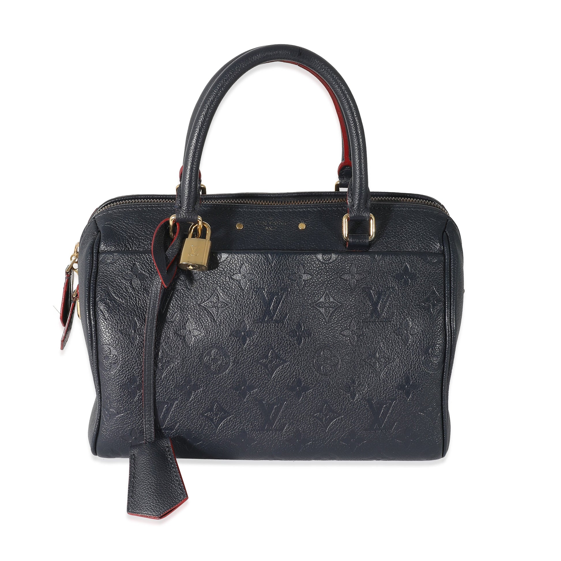 Louis Vuitton Marine Rouge Empreinte Speedy Bandoulière Monogram Handbag