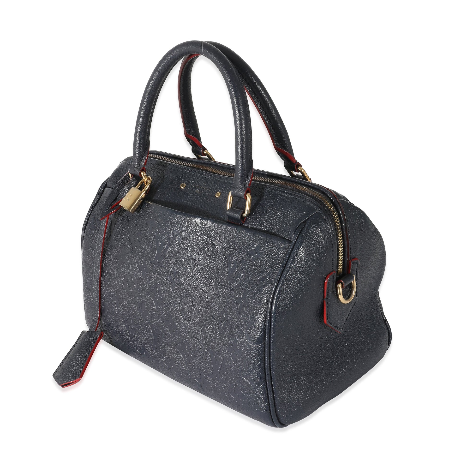 Louis Vuitton Marine Rouge Empreinte Speedy Bandoulière Monogram Handbag