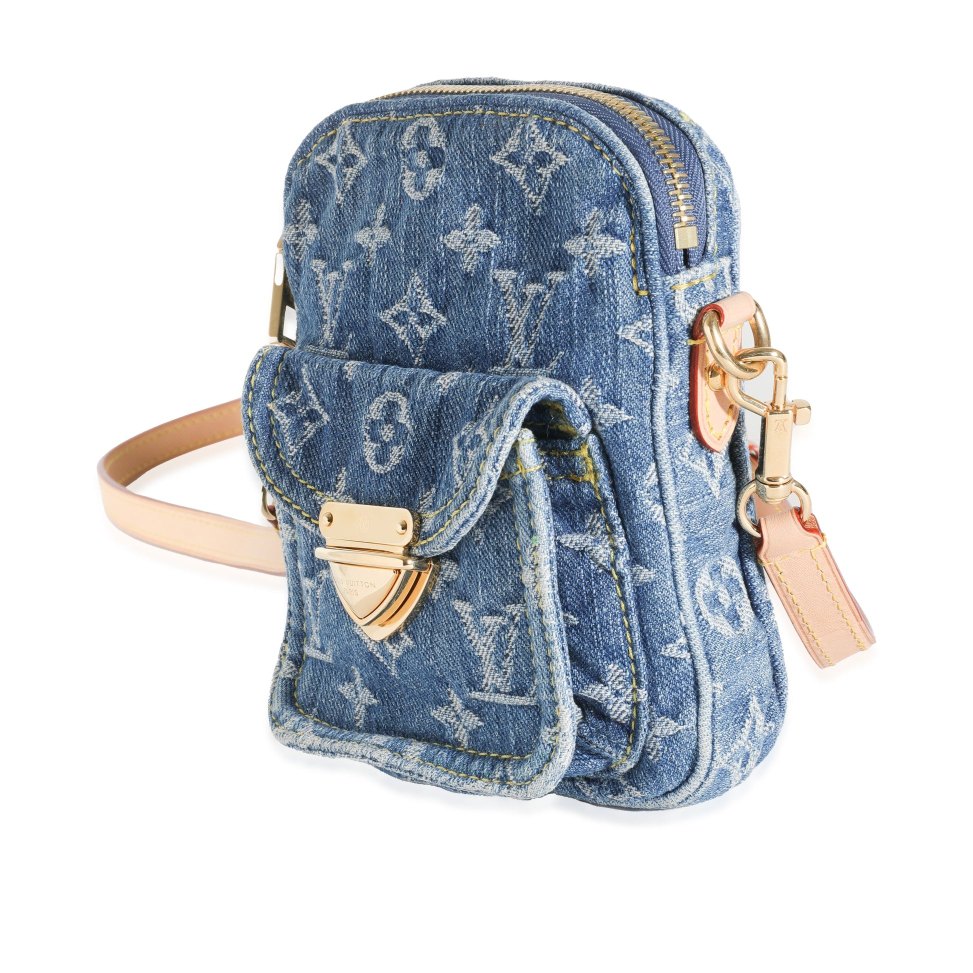 Louis Vuitton Fairfax Pochette Monogram Denim Clutch Bag