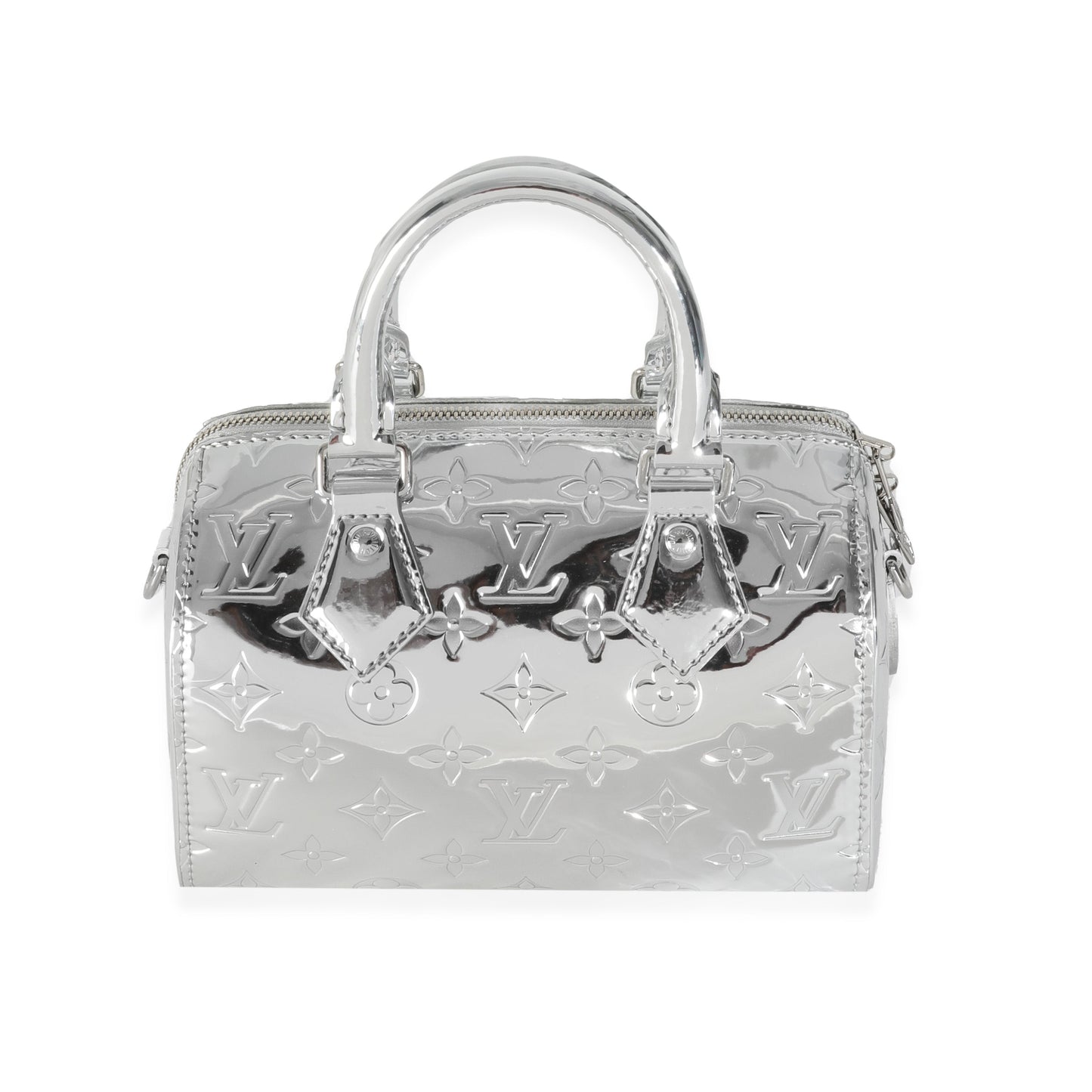 Louis Vuitton Sier Miroir Speedy Bandouliere 20 Monogram Silver Handbag