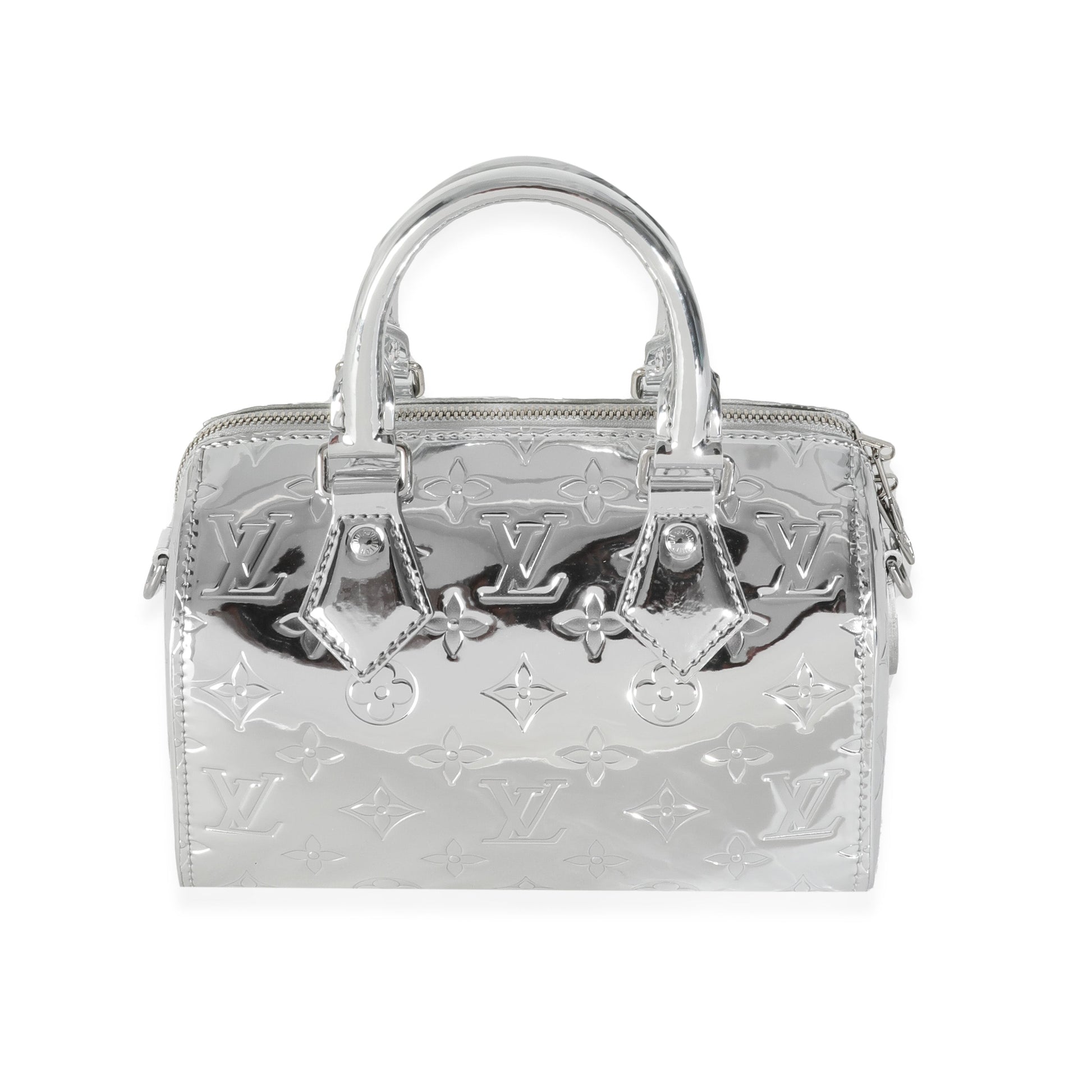 Louis Vuitton Sier Miroir Speedy Bandouliere 20 Monogram Silver Handbag