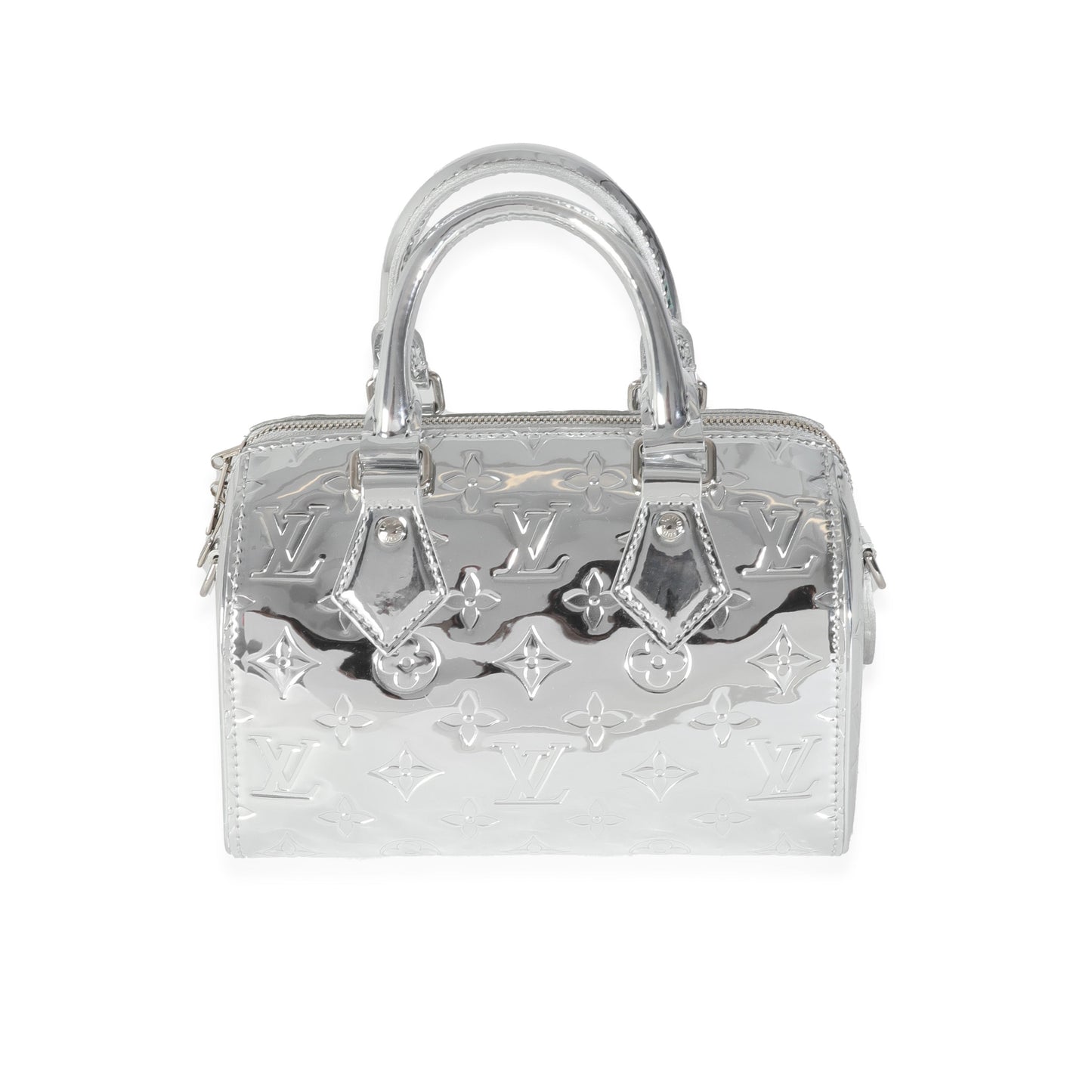 Louis Vuitton Sier Miroir Speedy Bandouliere 20 Monogram Silver Handbag