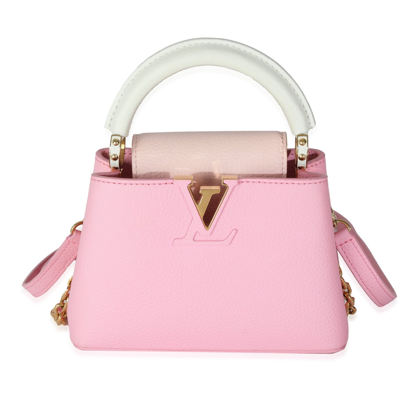 Louis Vuitton Candy Taurillon Flower Capucines Pink Mini Chain Hat