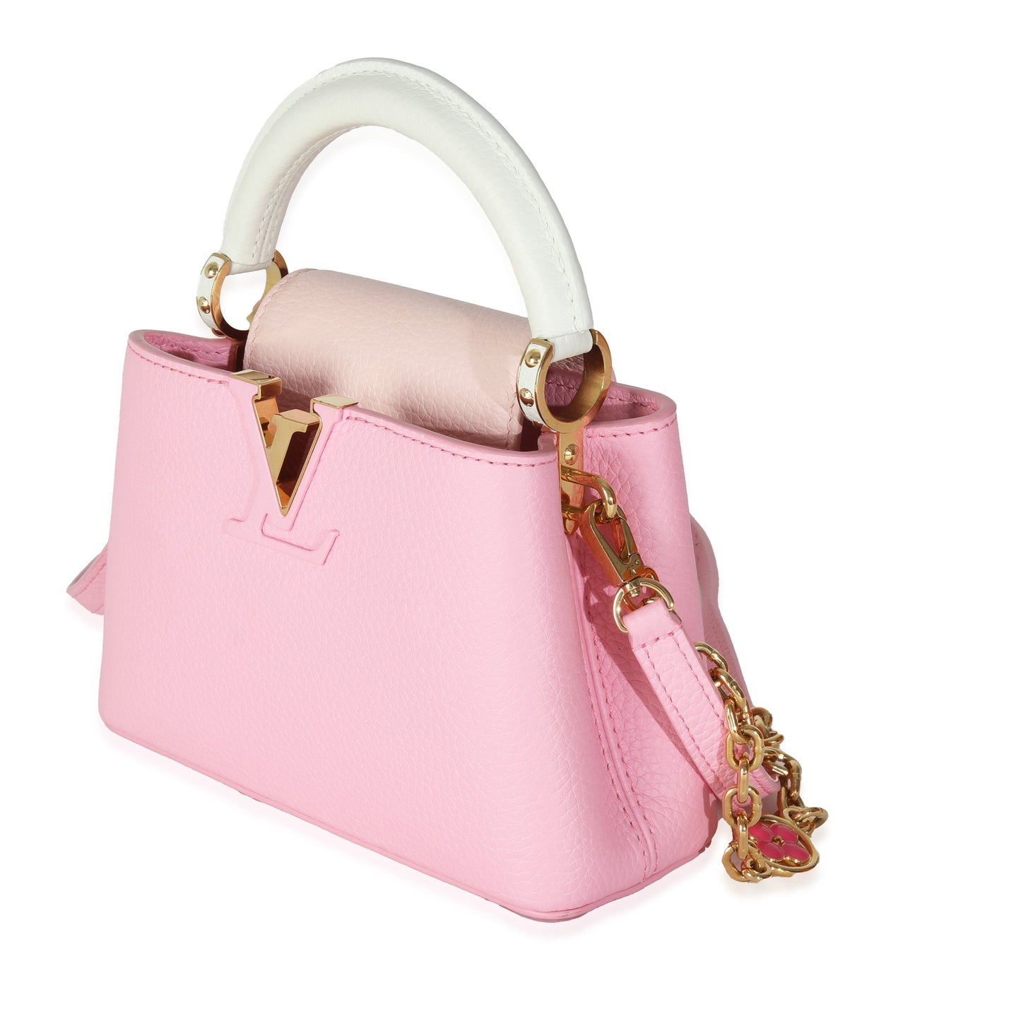 Louis Vuitton Candy Taurillon Flower Capucines Pink Mini Chain Hat