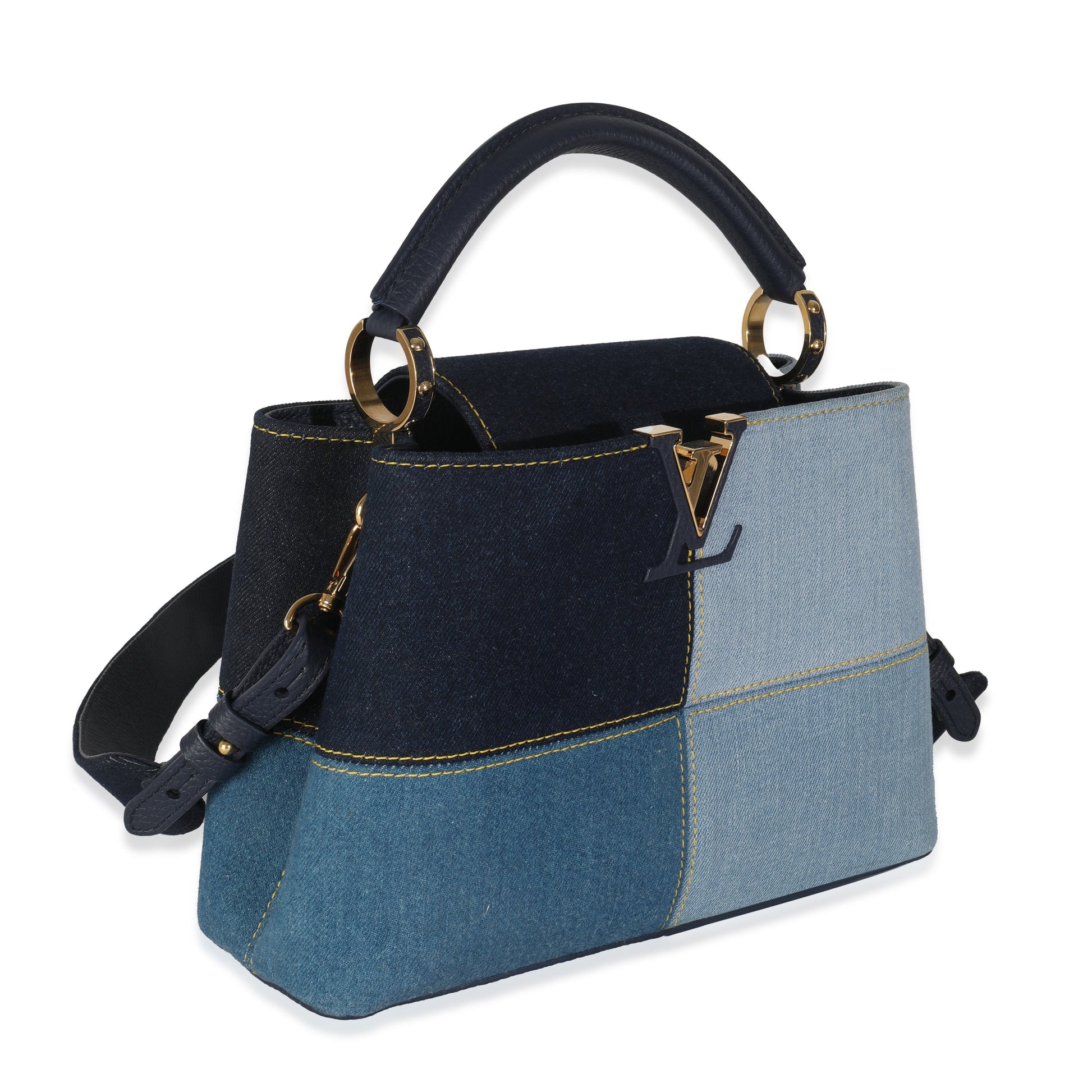 Louis Vuitton Patchwork Capucines BB Denim Blue Navy Hat