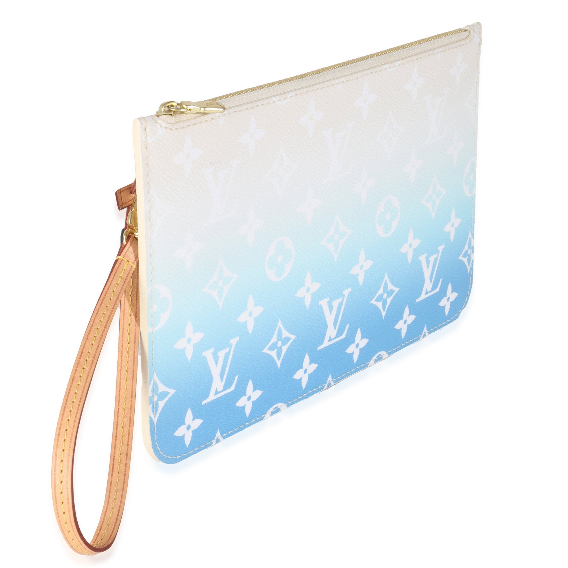 Louis Vuitton By Pool Neverfull Pouch Monogram Canvas Blue Tote Bag