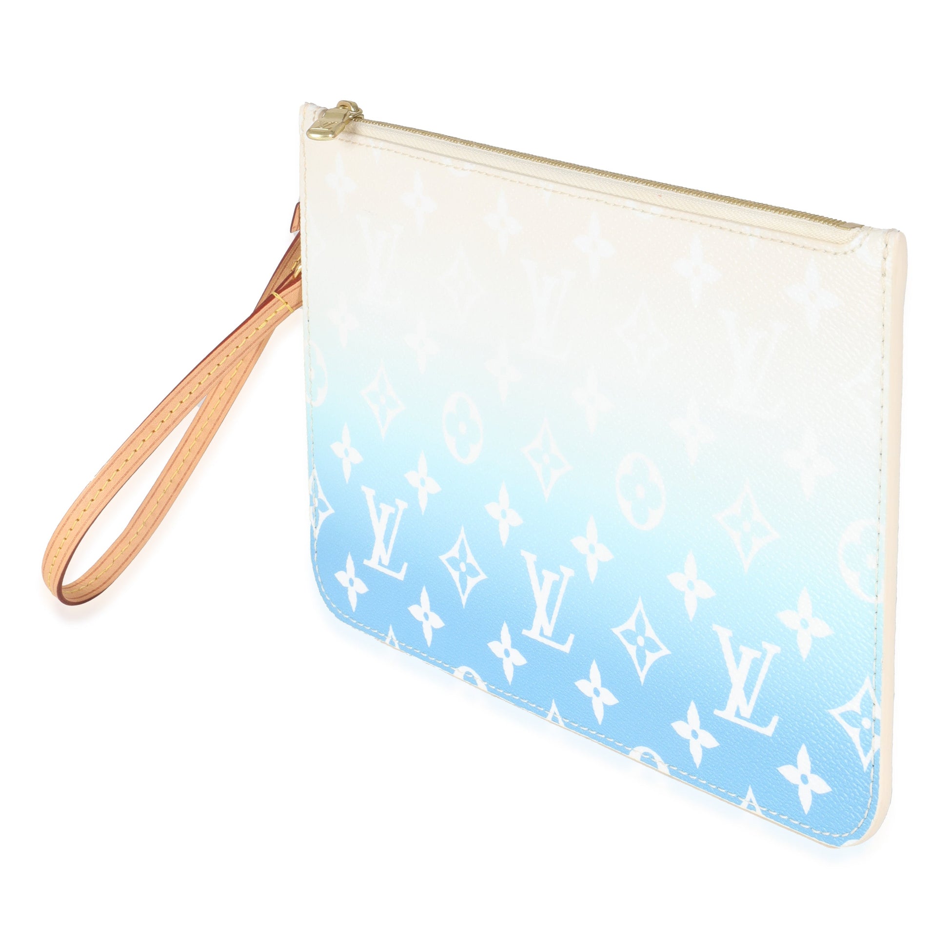 Louis Vuitton By Pool Neverfull Pouch Monogram Canvas Blue Tote Bag
