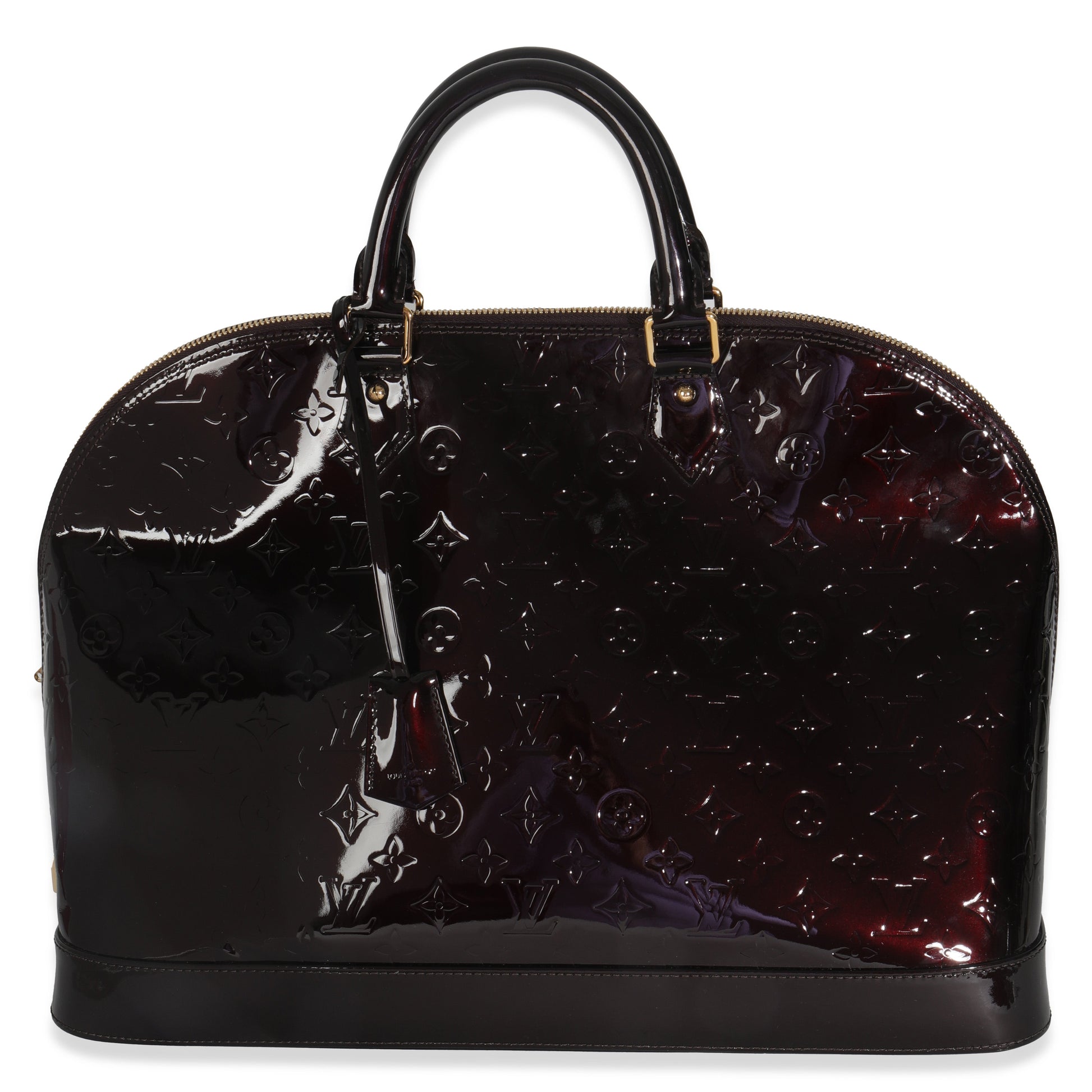 Louis Vuitton Amarante Vernis Alma GM XL Monogram Handbag
