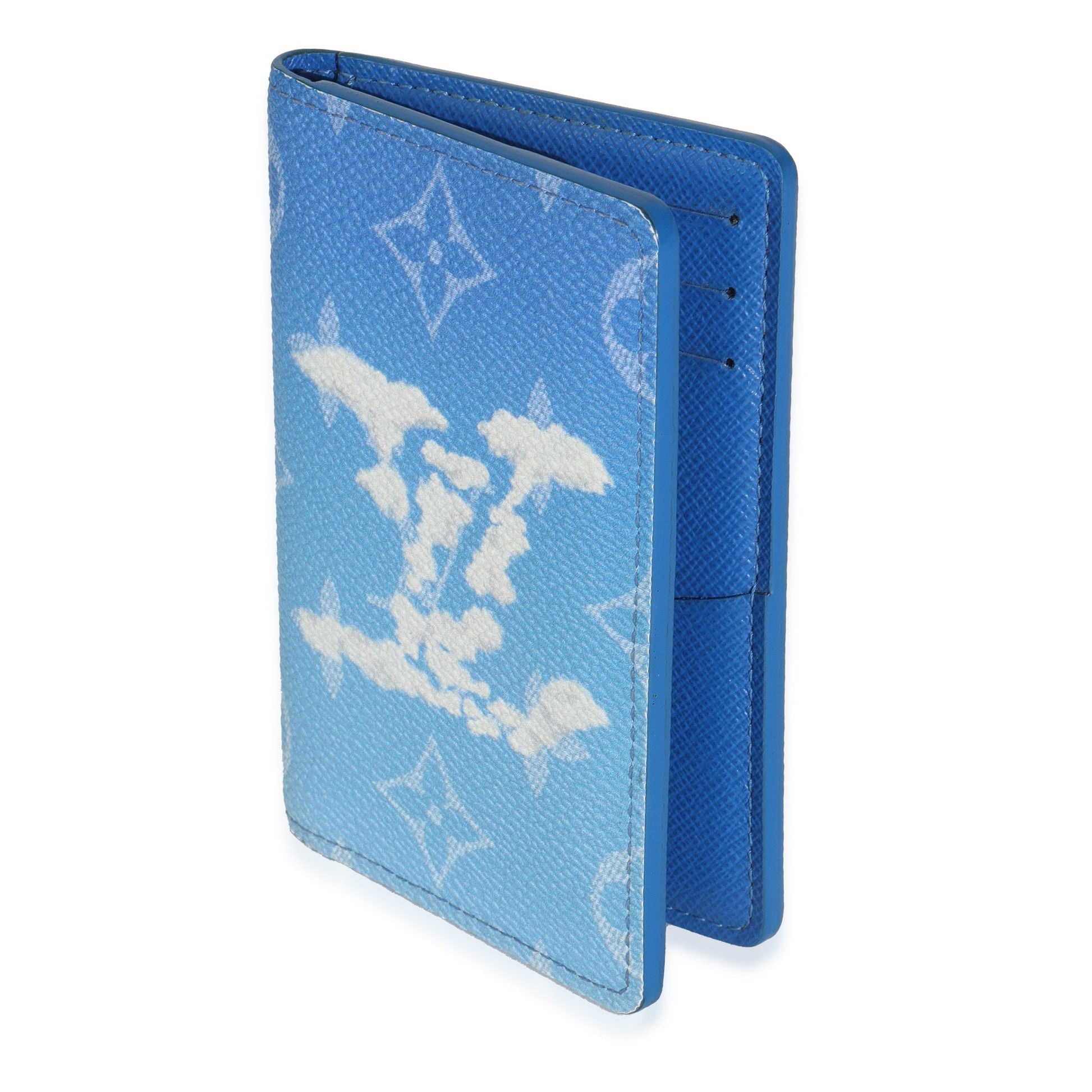Louis Vuitton Clouds Pocket Organizer Monogram Canvas Blue Handbag