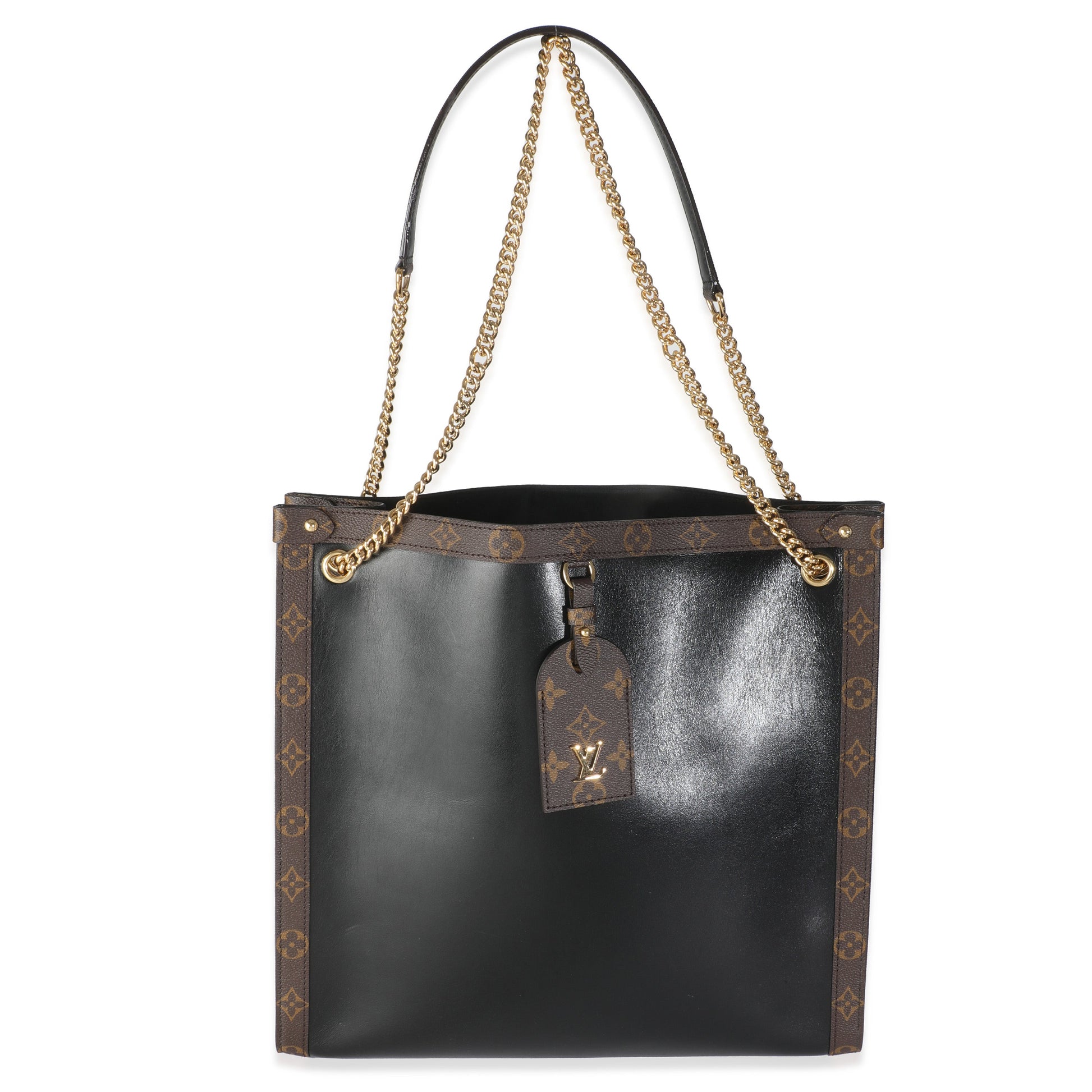 Louis Vuitton Nova MMVibe Monogram Canvas Calfskin Black Handbag
