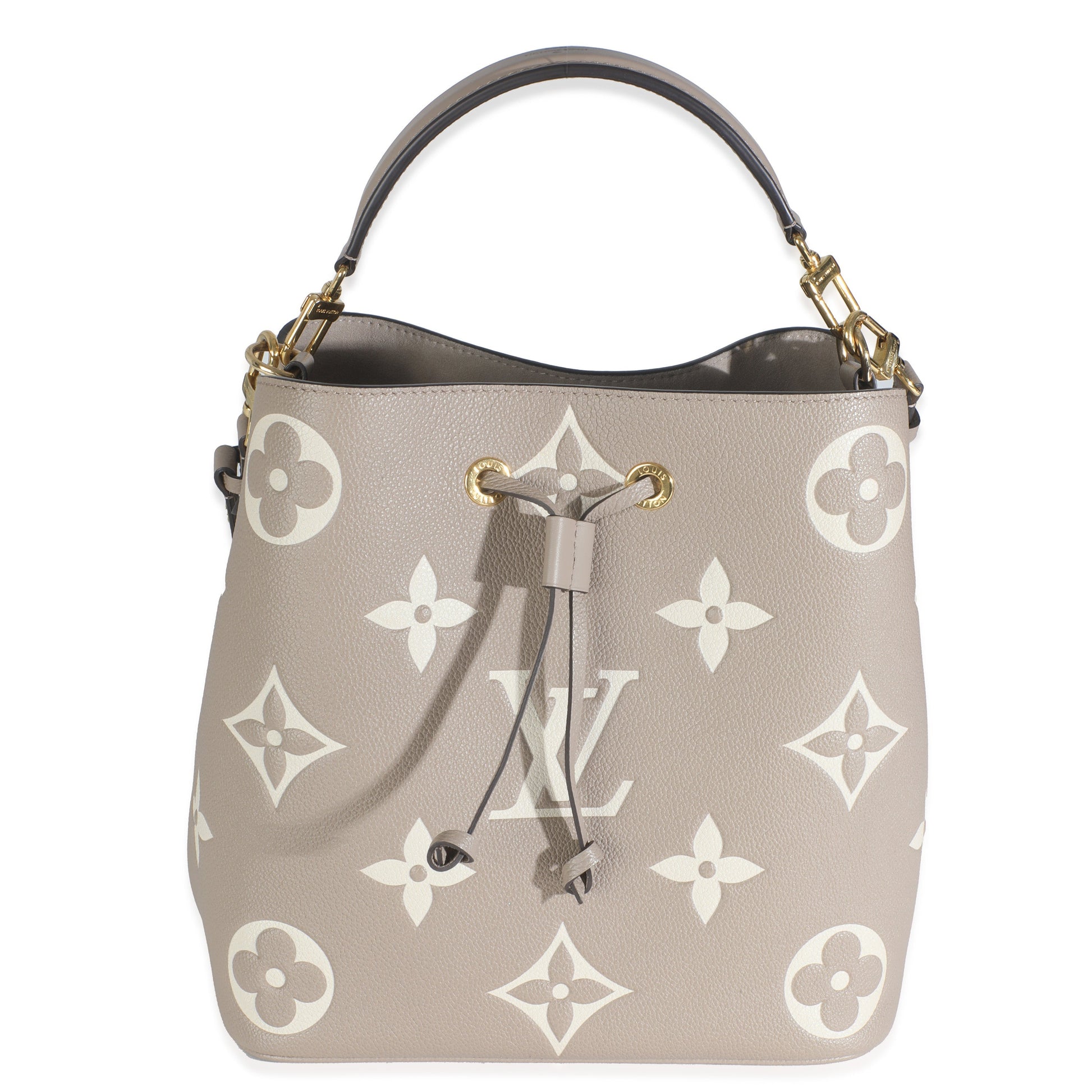 Louis Vuitton Tourterelle Creme Empreinte Giant Neonoe Monogram Handbag
