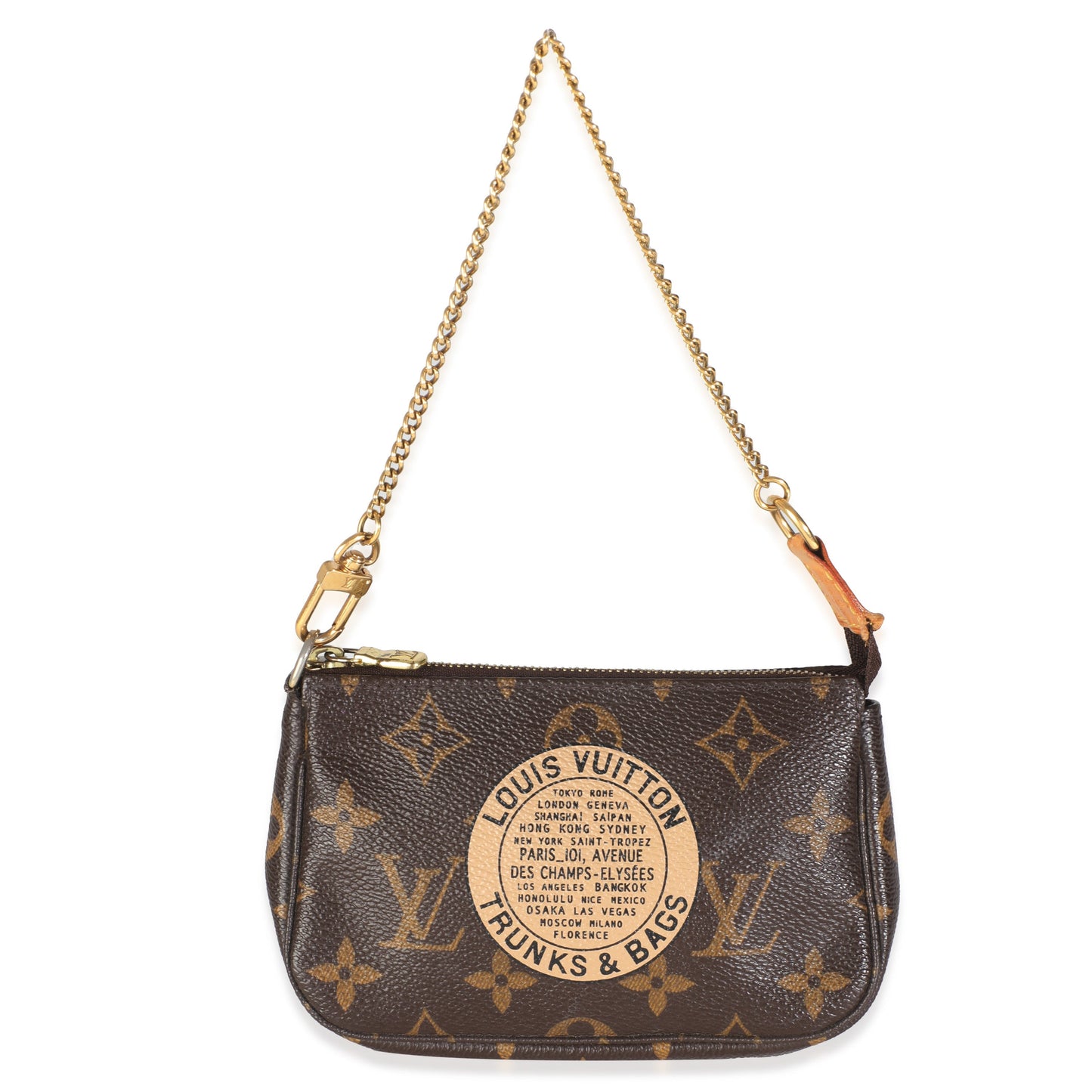 Louis Vuitton Trunks Pochette Accessoires Monogram Canvas Mini Clutch Bag