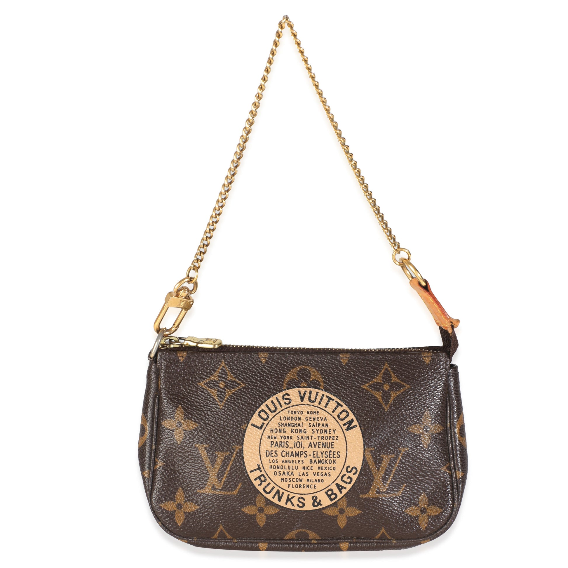 Louis Vuitton Trunks Pochette Accessoires Monogram Canvas Mini Clutch Bag