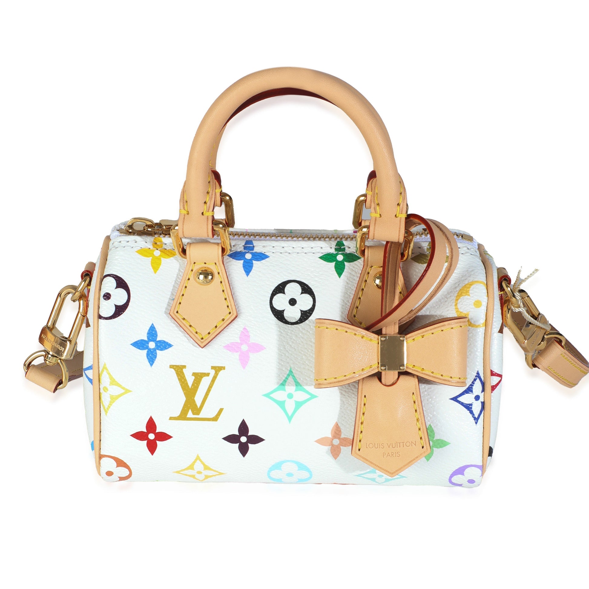 Louis Vuitton x TM Nano Speedy NM Monogram White Multicolor Handbag