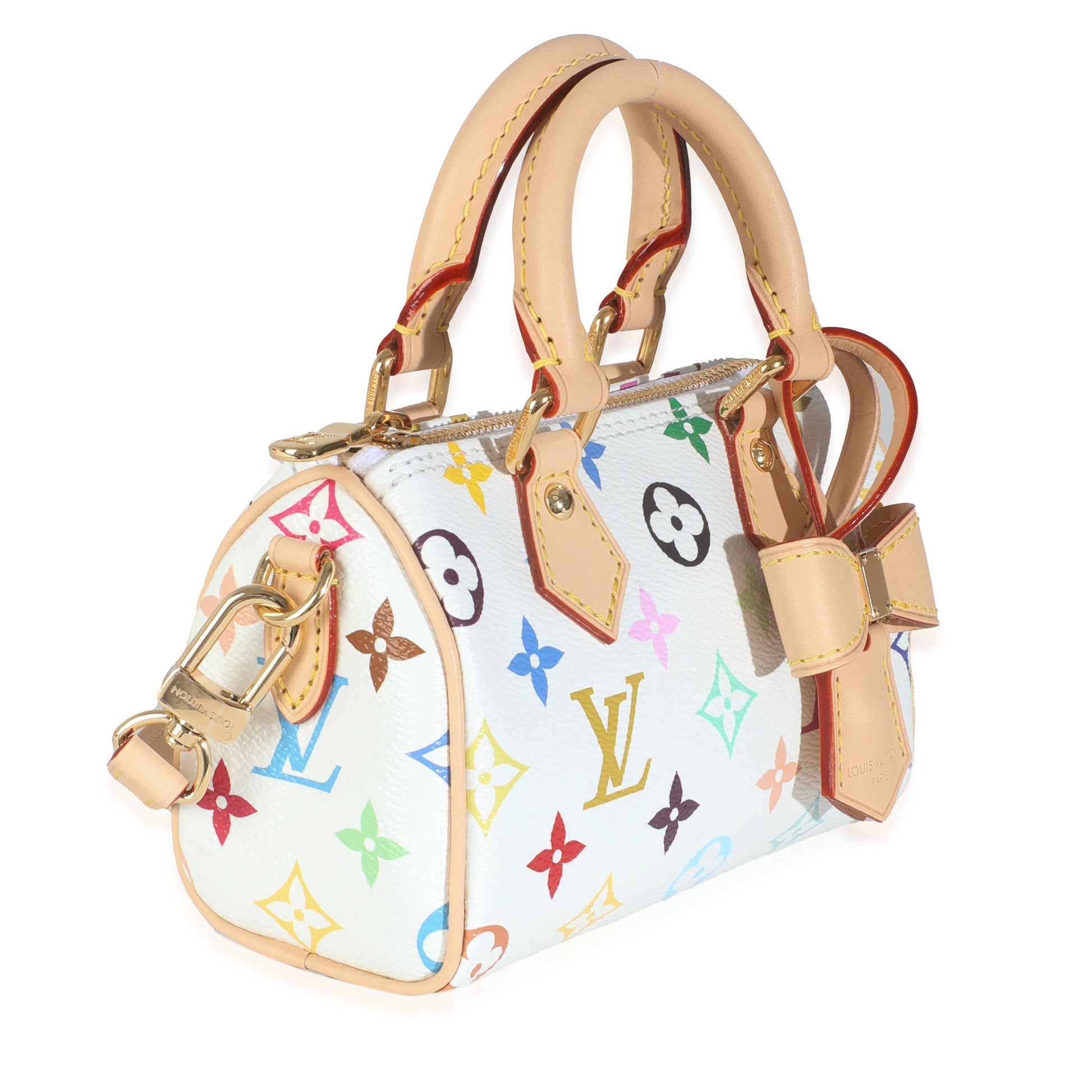 Louis Vuitton x TM Nano Speedy NM Monogram White Multicolor Handbag