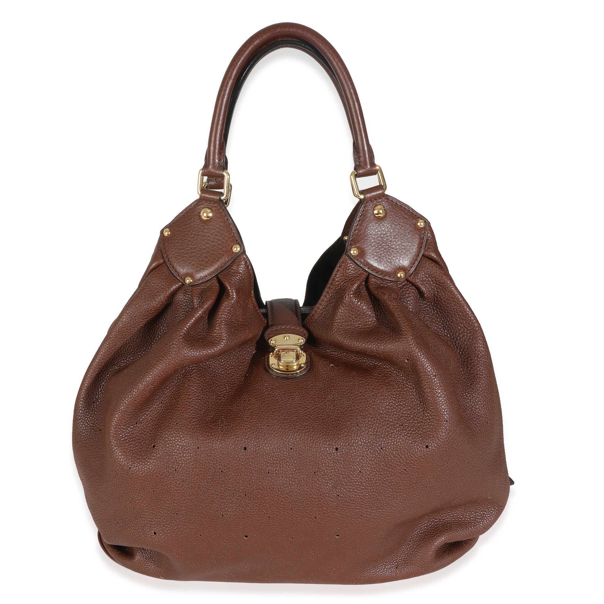 Louis Vuitton Acajou Mahina L Monogram Handbag