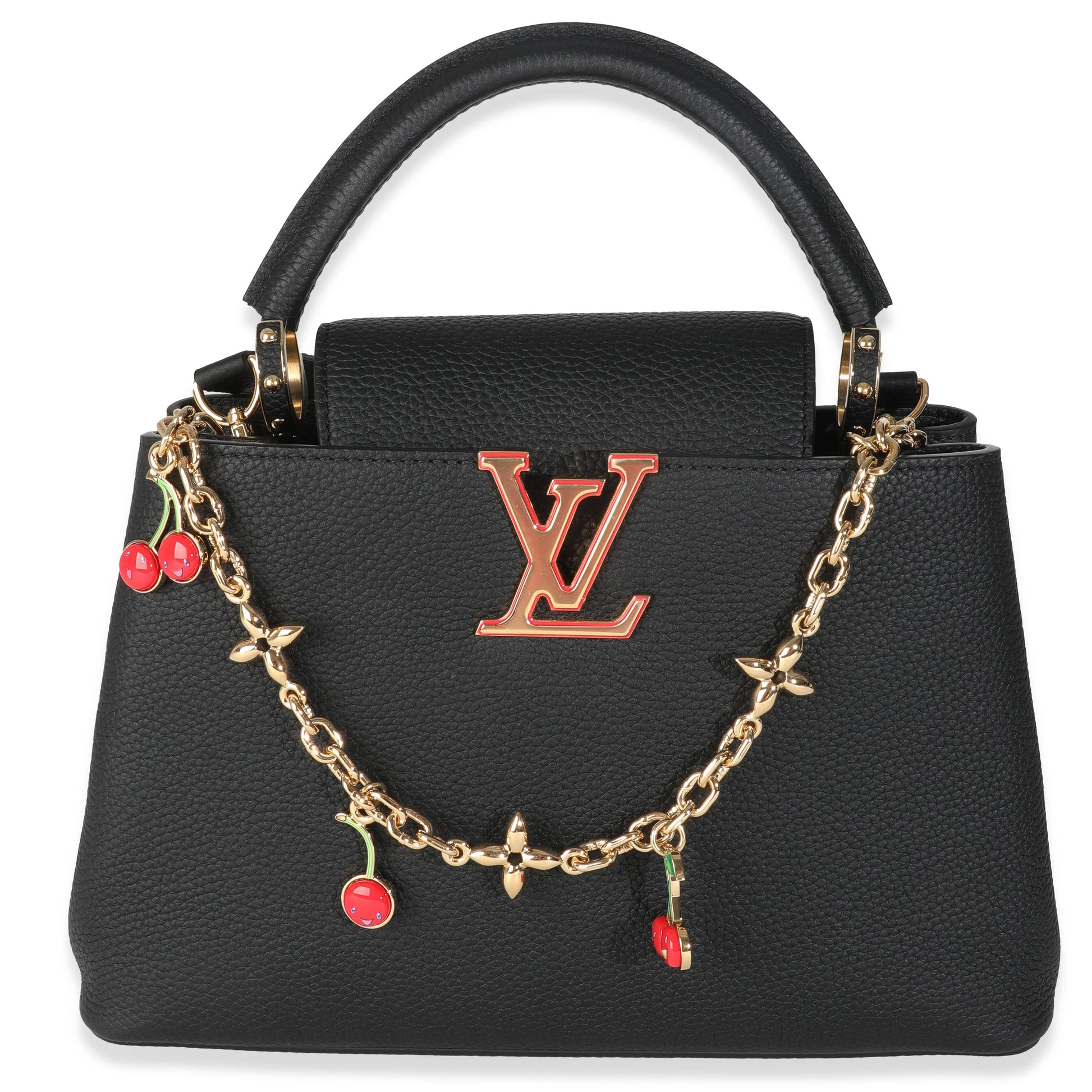 Louis Vuitton x TM Taurillon Capucines MM Black Hat