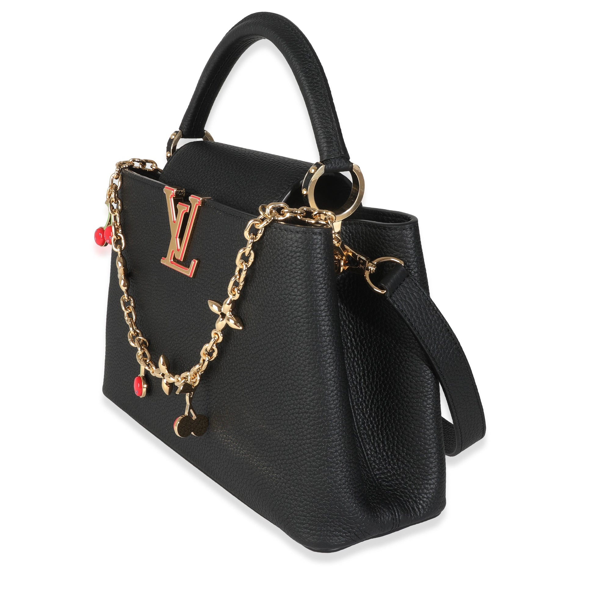 Louis Vuitton x TM Taurillon Capucines MM Black Hat