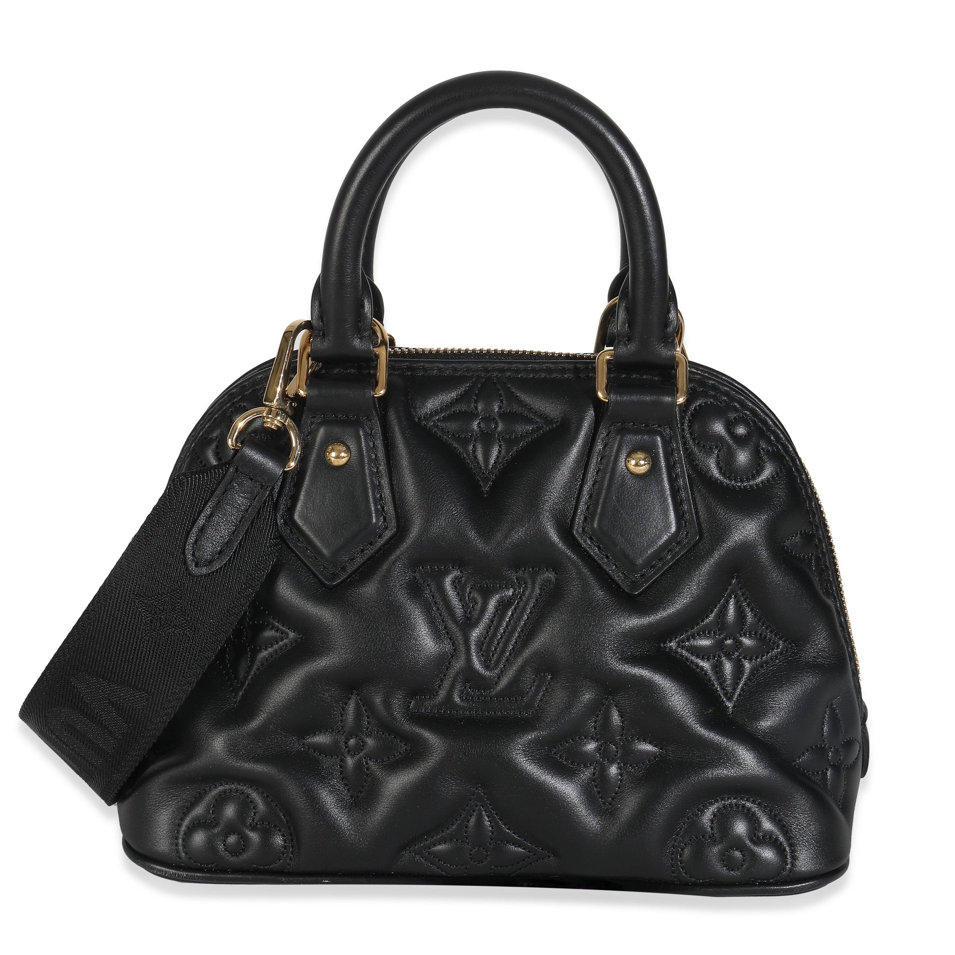 Louis Vuitton Bubblegram Alma BB Calfskin Black Handbag