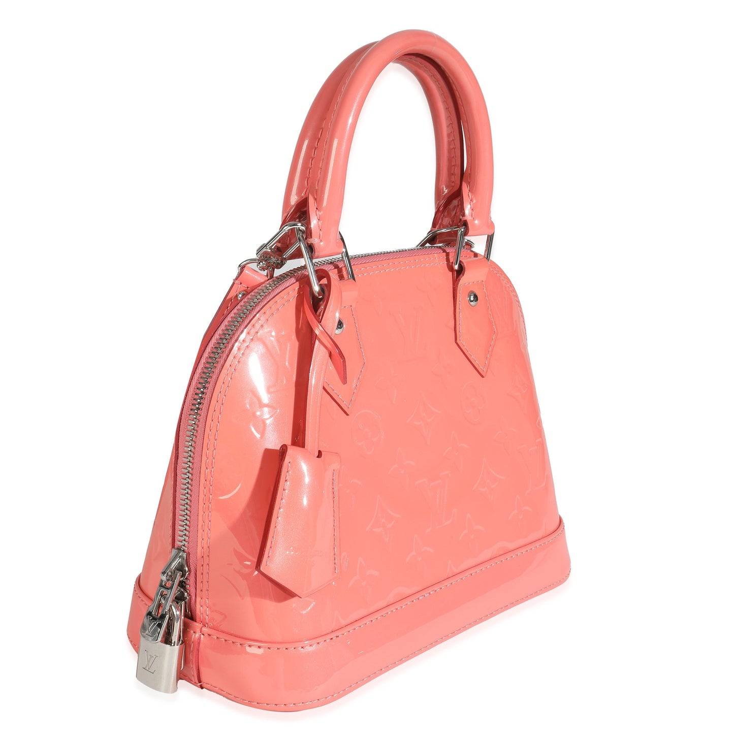 Louis Vuitton Poppy Vernis Alma BB Monogram Handbag